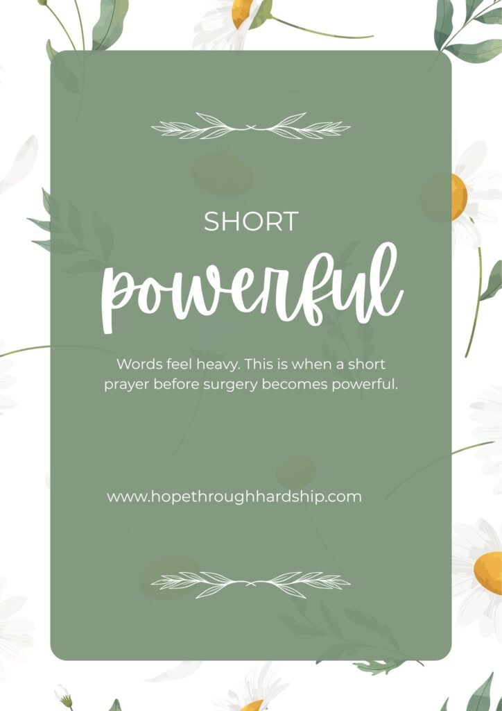 A Short and Powerful Prayer Before Surgery