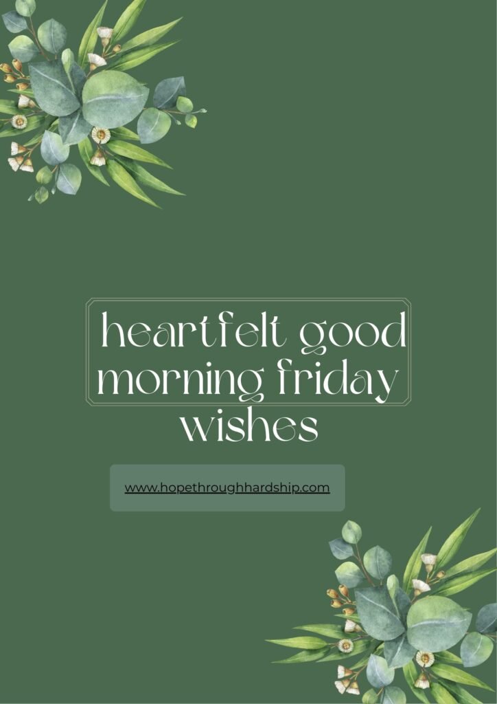 Heartfelt Good Morning Friday Wishes