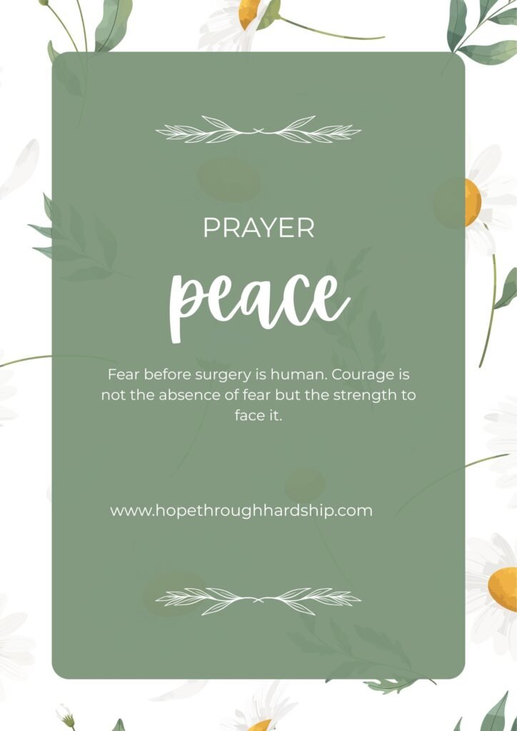 Prayer for Peace and Courage Before Surgery
