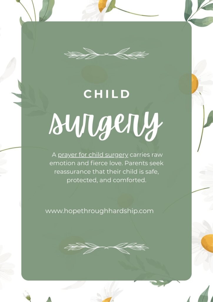 Prayer for Surgery for a Child
