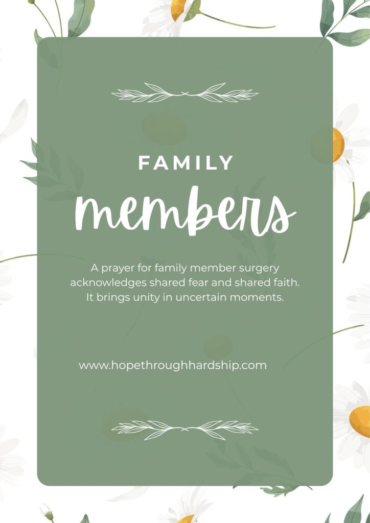 Prayer for Surgery for Family Members