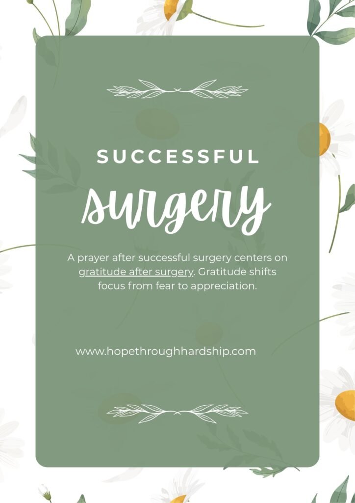Thank You Prayer After a Successful Surgery